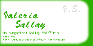 valeria sallay business card